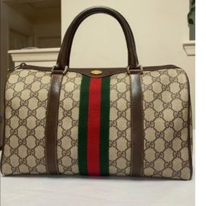Sold on my other platform!!!Gucci Cherry Line Web Boston Bag size 30